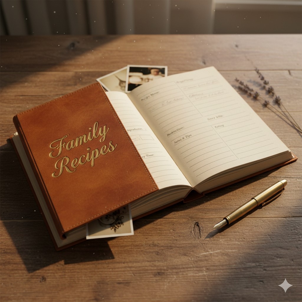 Family recipe journal (to record handed-down recipes)